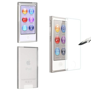 【数量限り】に適用する Apple iPod Nano 7 8 8th 8G 第 7 世代第 8 世代ソフトクリア TPU 保護スキンケースカバー + 液晶保護フィルム (両面保護)