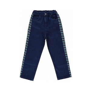 ＜BEBE ORGANIC＞エンブロイダリー ストレートデニムパンツ Tate Pants