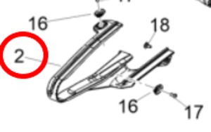 Aprilia RSV4 1100 Factory 2021 Chain Guide Shoe