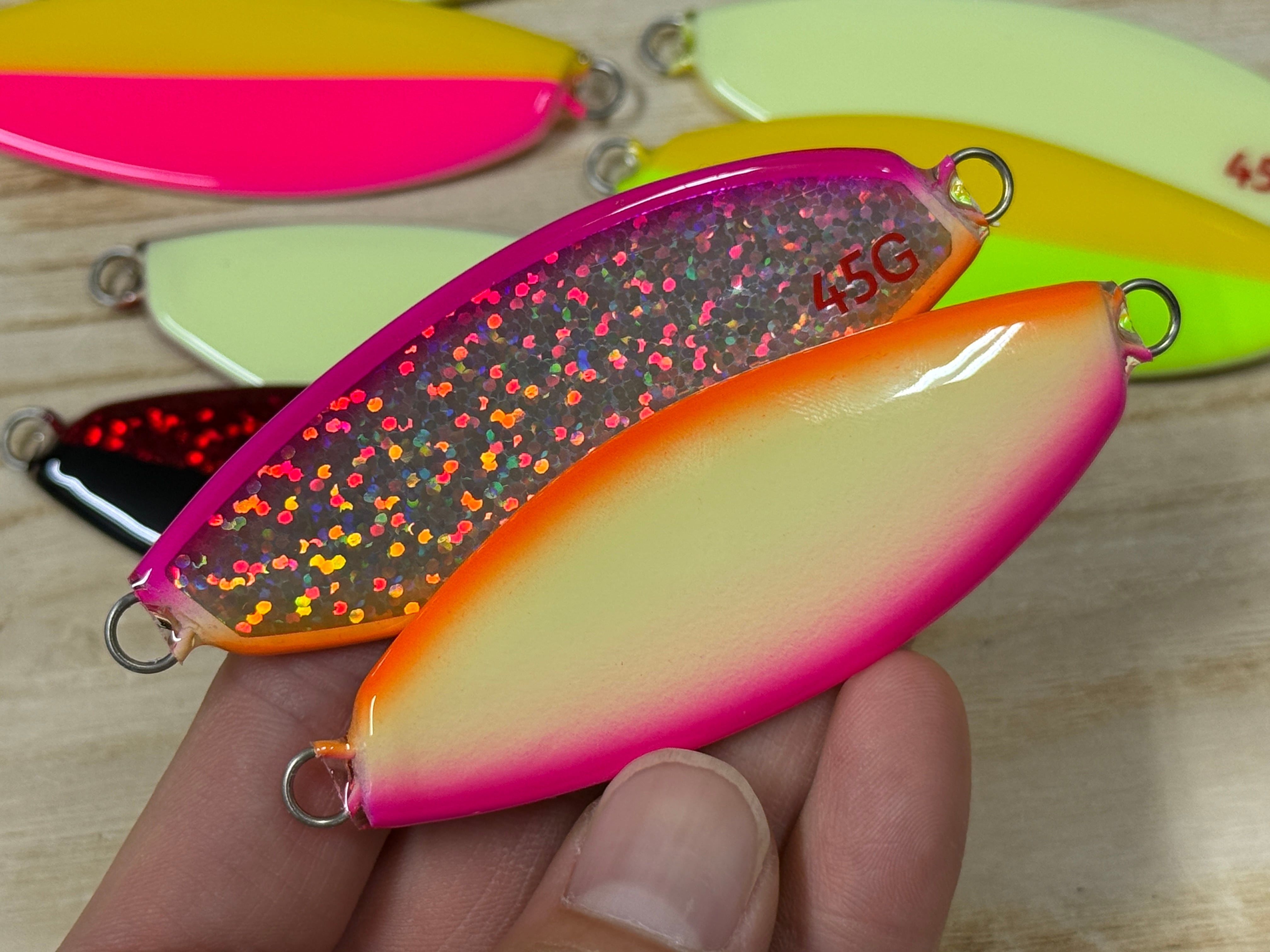 LURES Chemist ルアーズケミスト サーモンスプーン45g【グローカラー