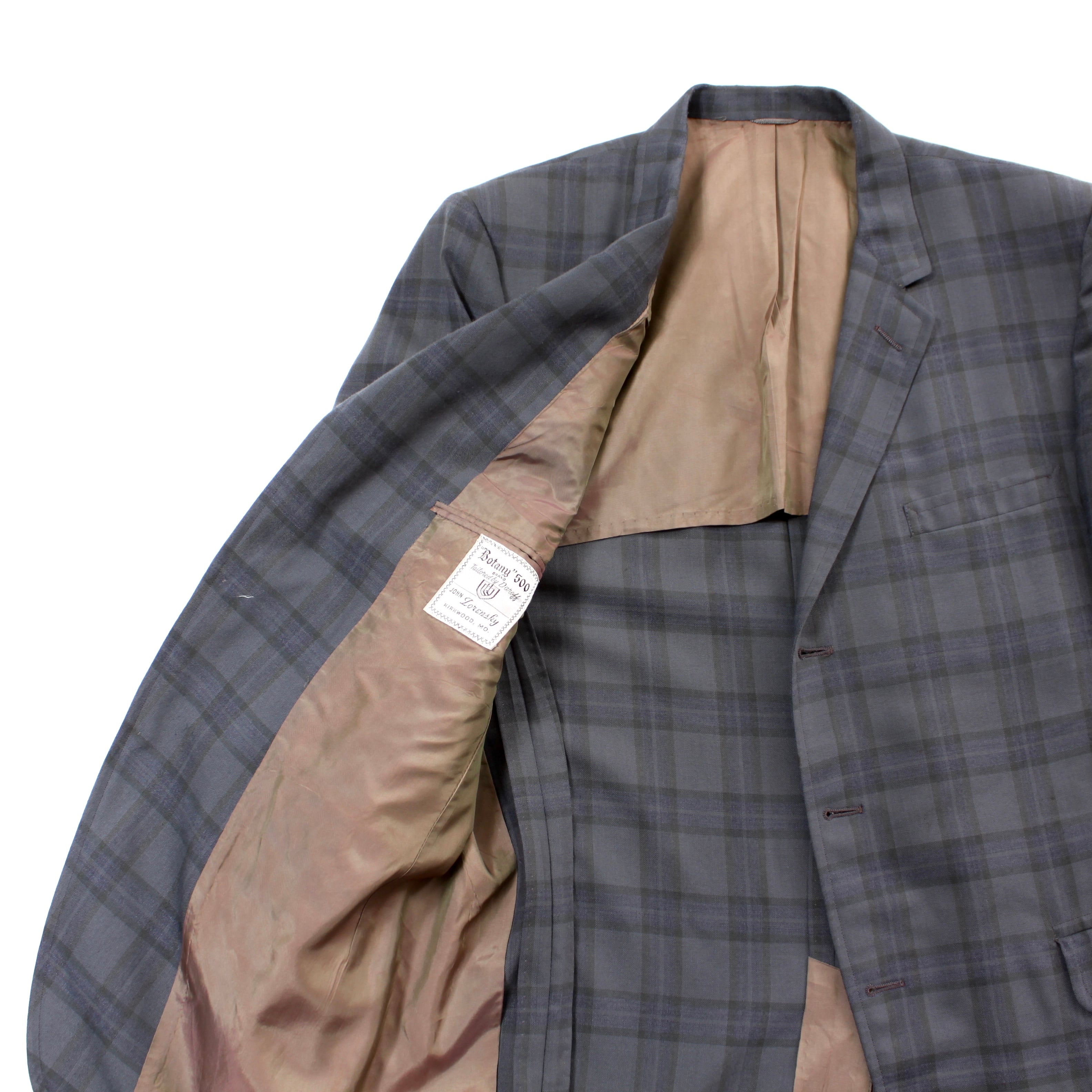 0731. 1960's Botany 500 Checker 3B Tailored jacket 60s 60年代
