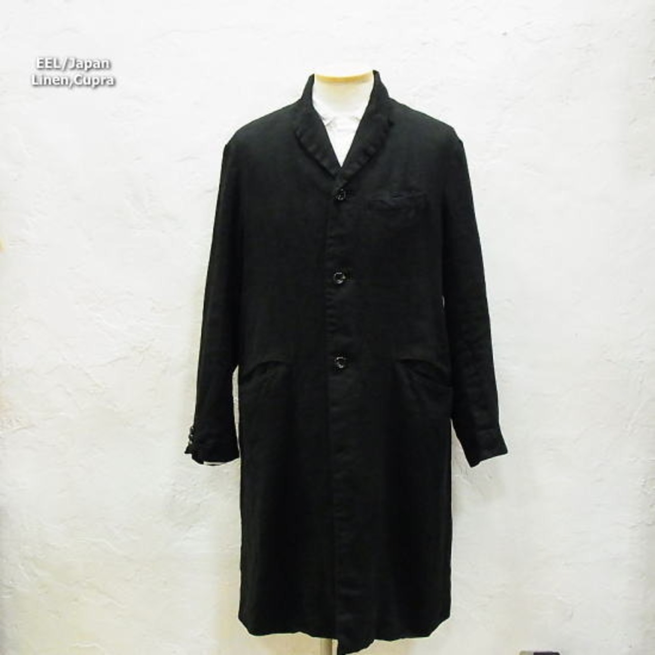 EEL(イール)　Mono-tone Coat　モノトーンコート　ブラック　E13107