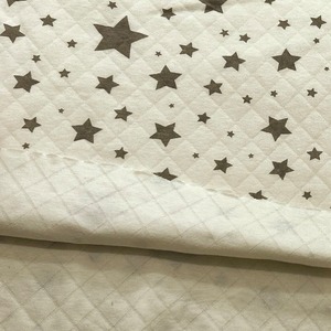 ★AM022◆1m◆1点限定!綿キルトニット生地◆星柄