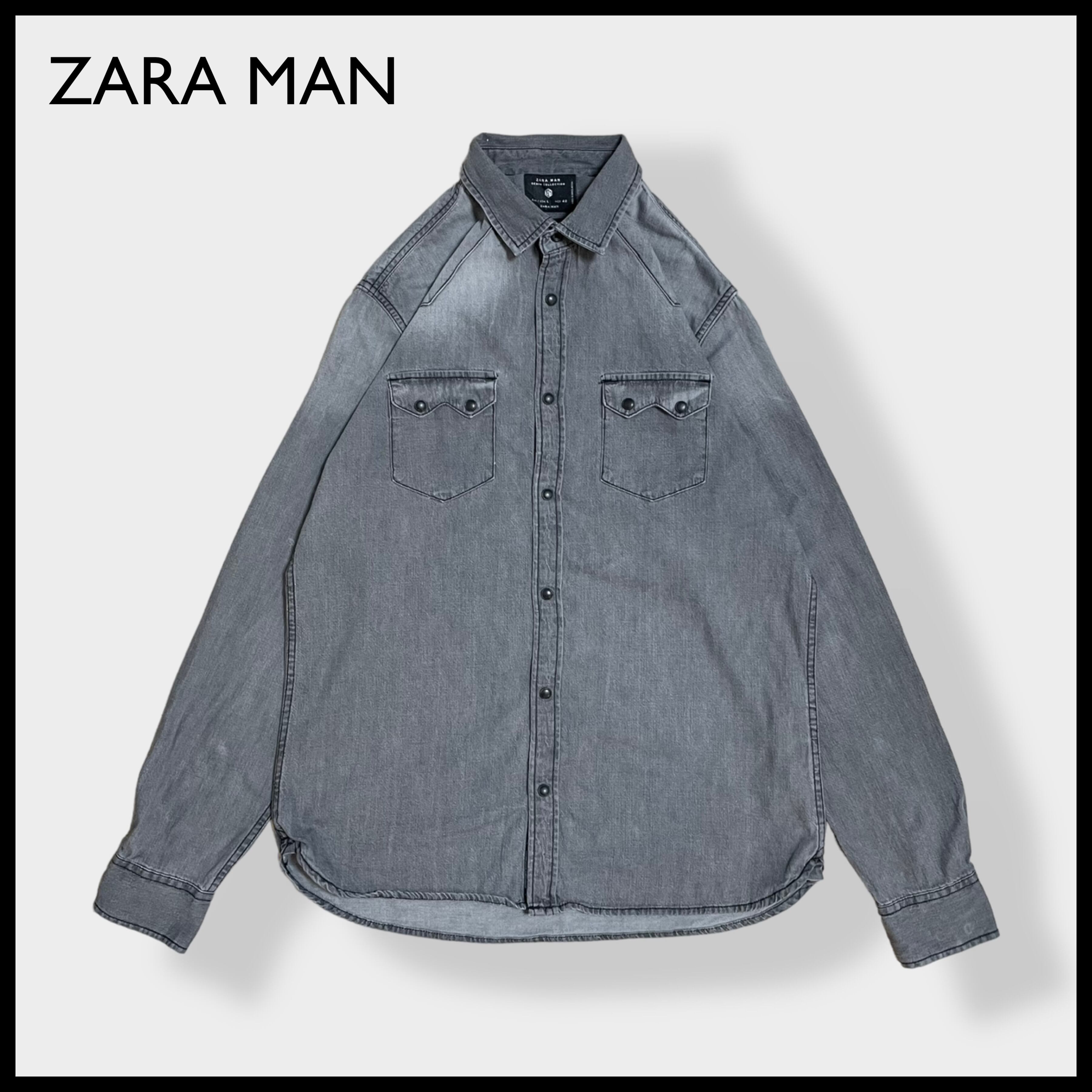 ZARA MAN ザラマン【M】メンズ ニット トレーナー スウェット 紺