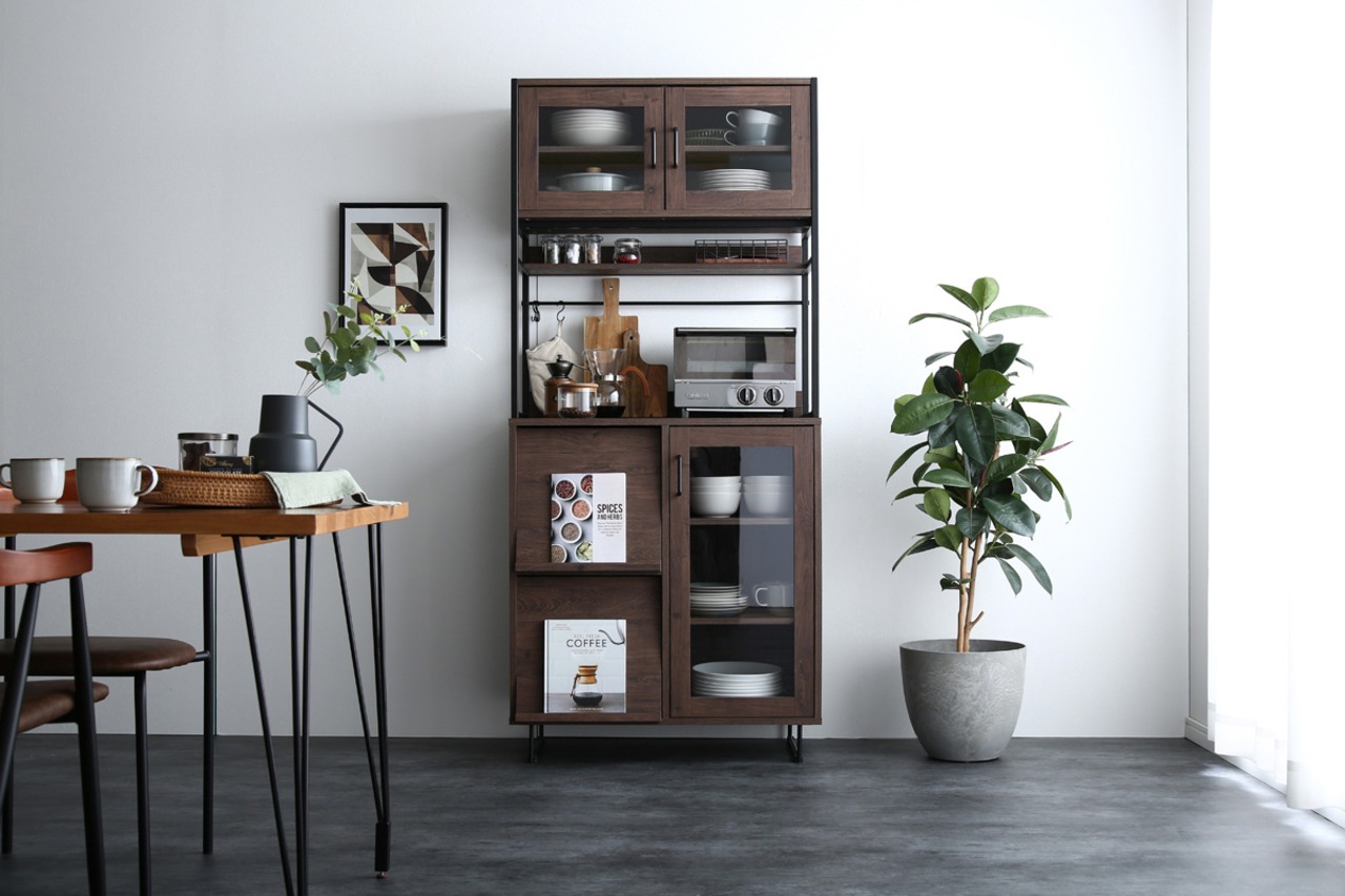 Walter ガラス扉キッチン収納