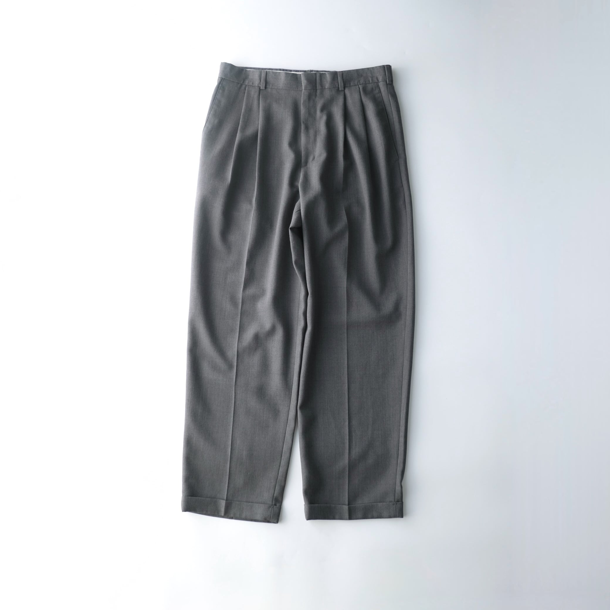 パンツ slates 00's Two tuck Slacks Gray W32L29 slates】00's Two tuck Slacks Gray W32L29 | RE:FOUND