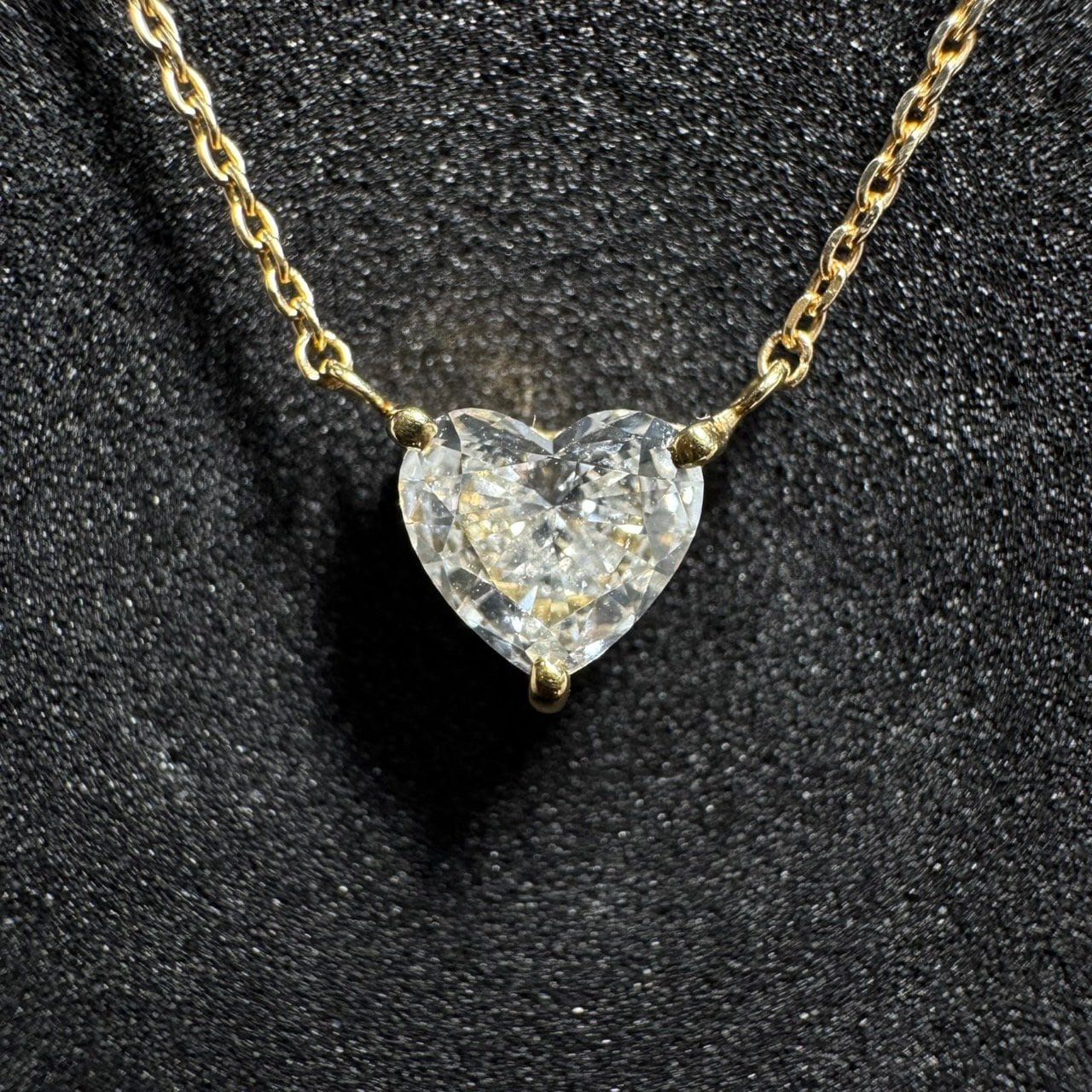 K18WG ハートシェイプダイヤモンドトップ K18YG0.414ctハートシェイプダイヤモンドネックレス | カオキ | 日本