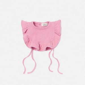 my little cozmo/Soft knit baby bib vest/Pink/MAGGIE237
