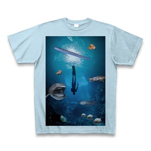 深海Tシャツ（deep sea）ライトブルー