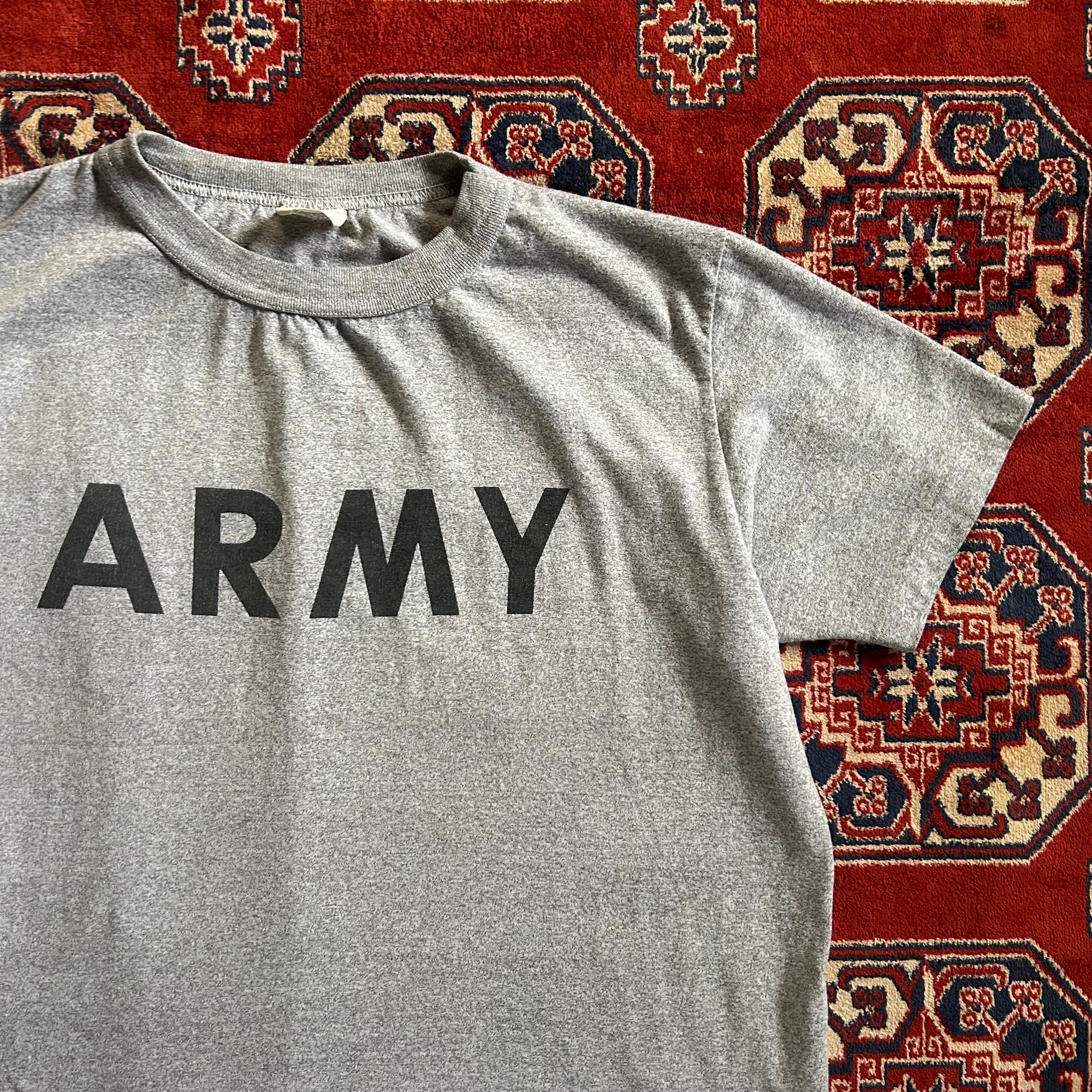 80s PFU ARMY tee EDITH SULLIVAN TENNIS CREATIONS アメリカ軍 トレーニング Tシャツ 杢グレー  #506023 kapre