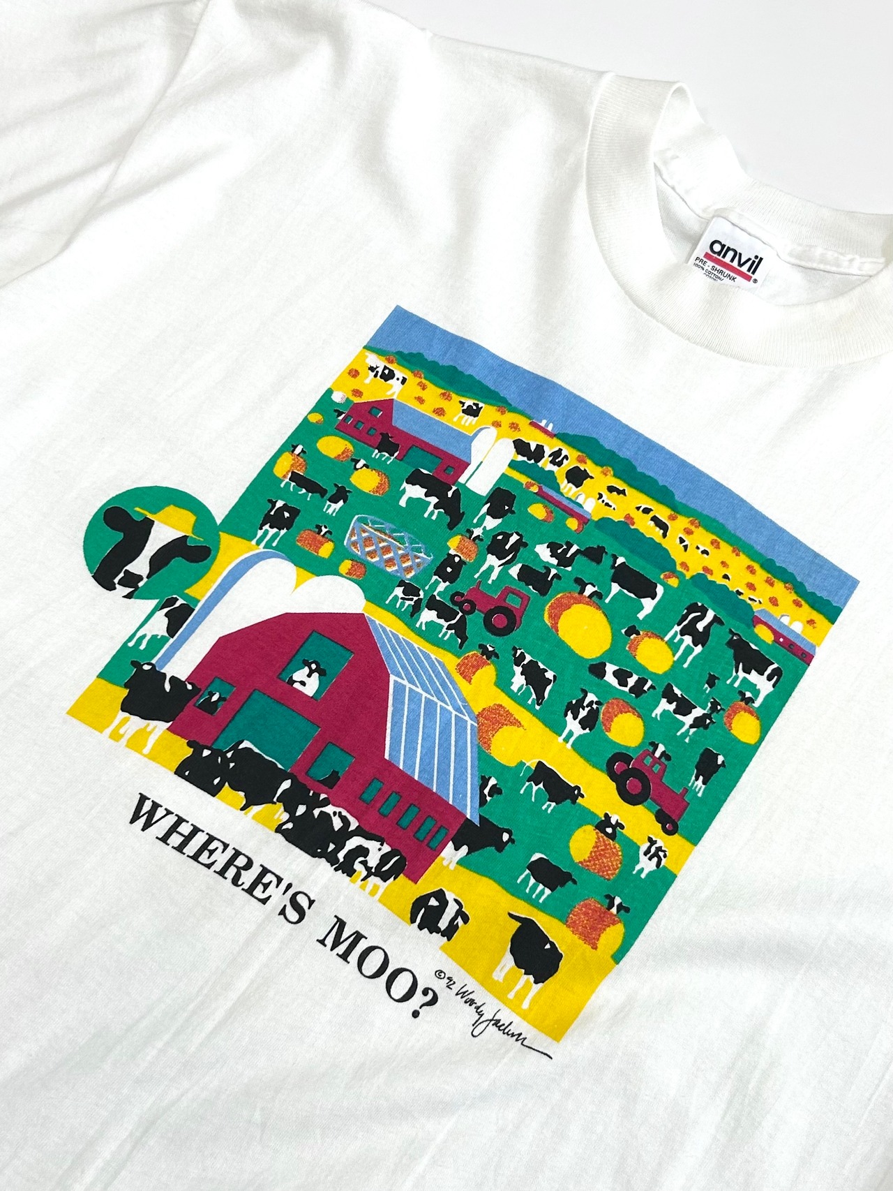 90s "WOODY JACSON" Tee MADE IN USA Tee Size L