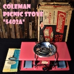コールマン ピクニックストーブ ツーバーナー 5402A ピンク コンパクト 1950年1960年 ビンテージ ストーブ シングルバーナー COLEMAN 純正箱付き 比較的美品