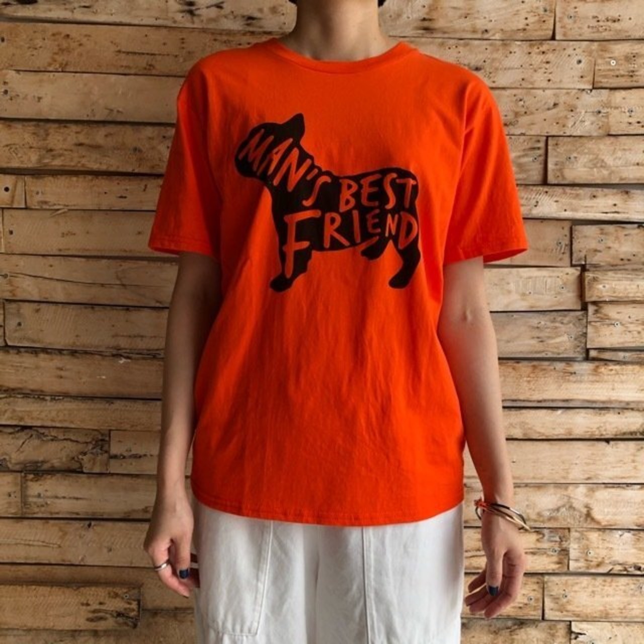 TOPANGA Lady's Best Friend　Tシャツ　オレンジ