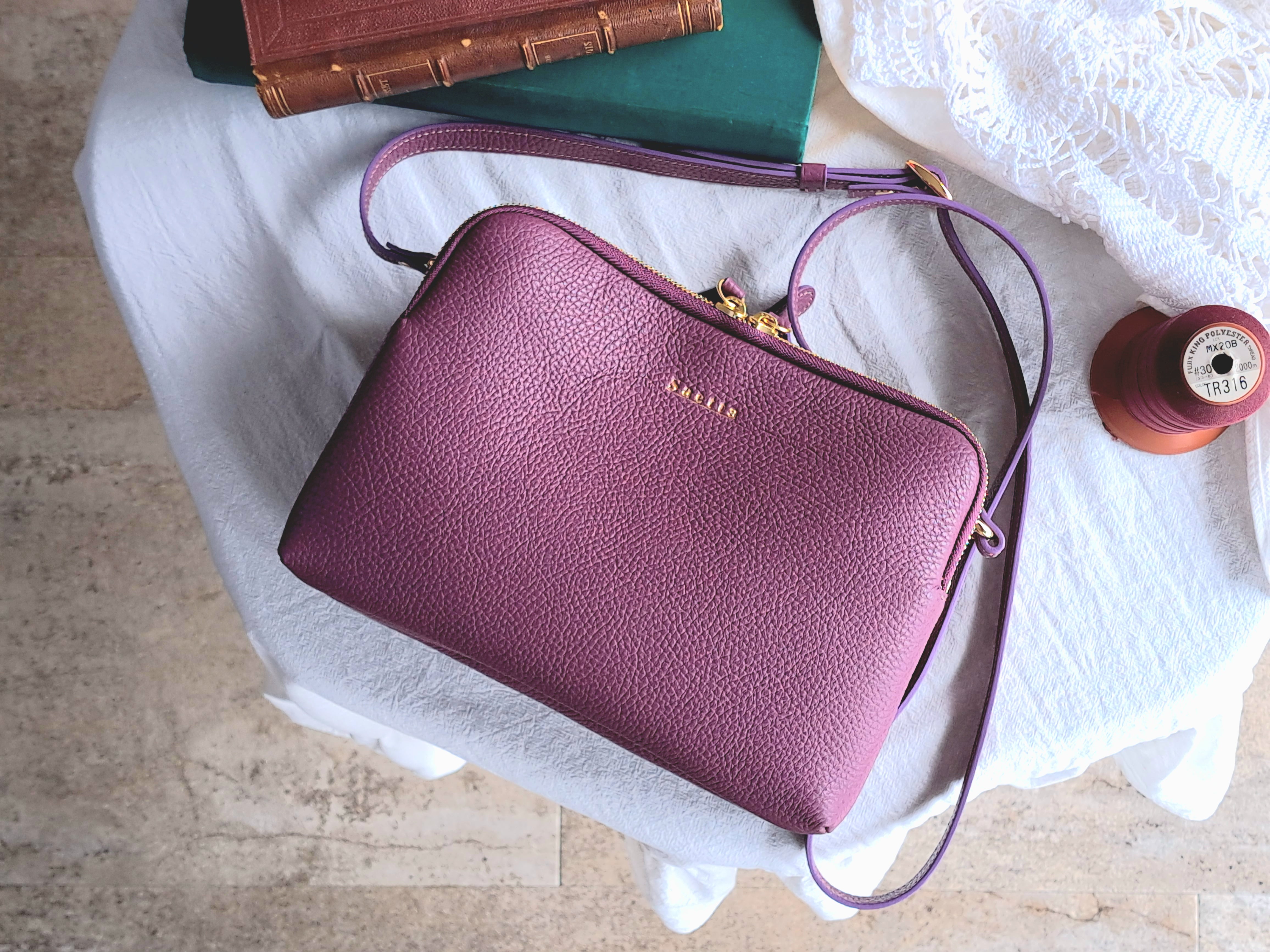 ダブルファスナーショルダーバッグ / パープル / 紫 / 日常的 / 使い