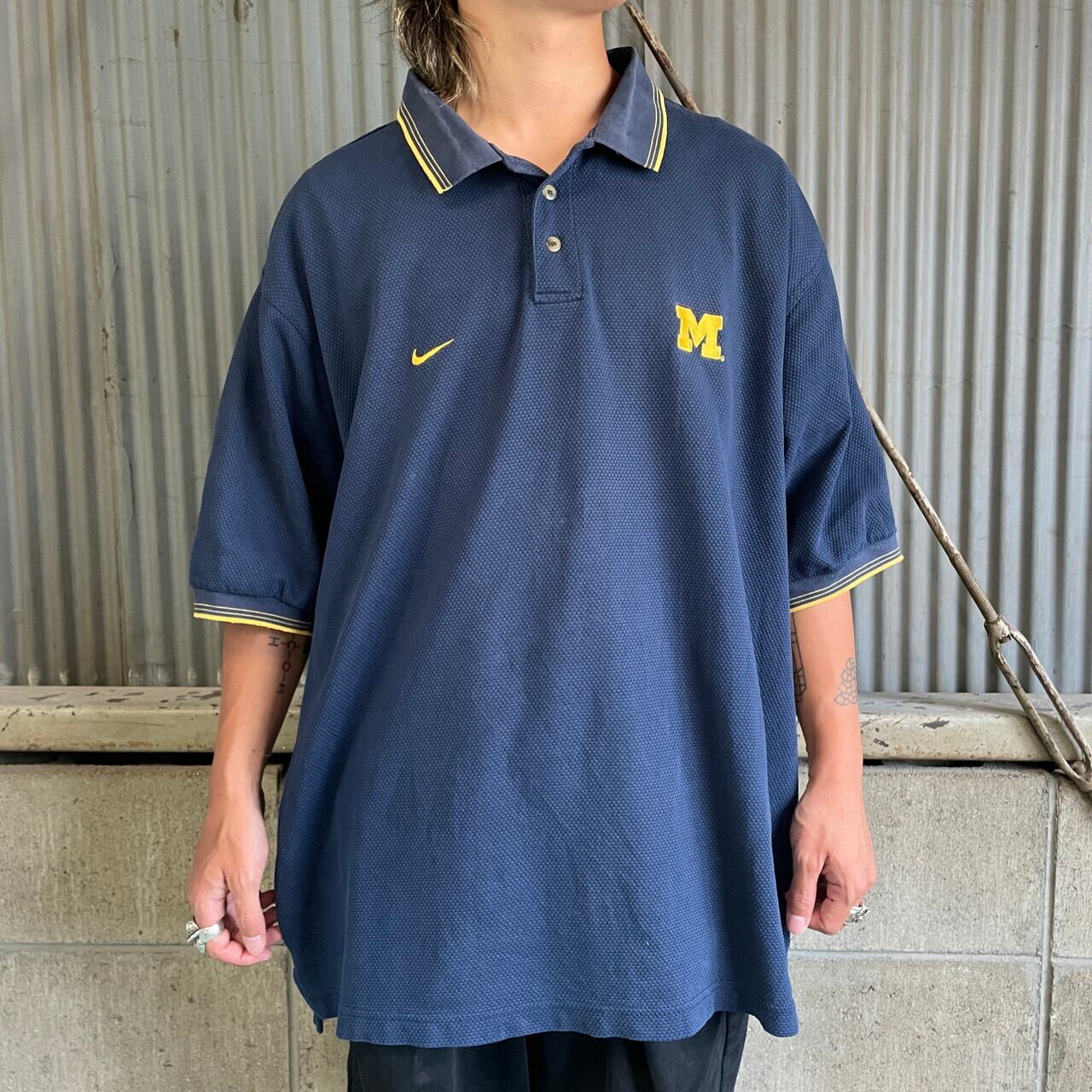 ビッグサイズ NIKE TEAM ナイキ ロゴ 刺繍 スウォッシュ 鹿の子