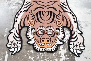 Tibetan Tiger Rug 《Lサイズ•ウール・オリジナル2・ココアブラウン110》チベタンタイガーラグ