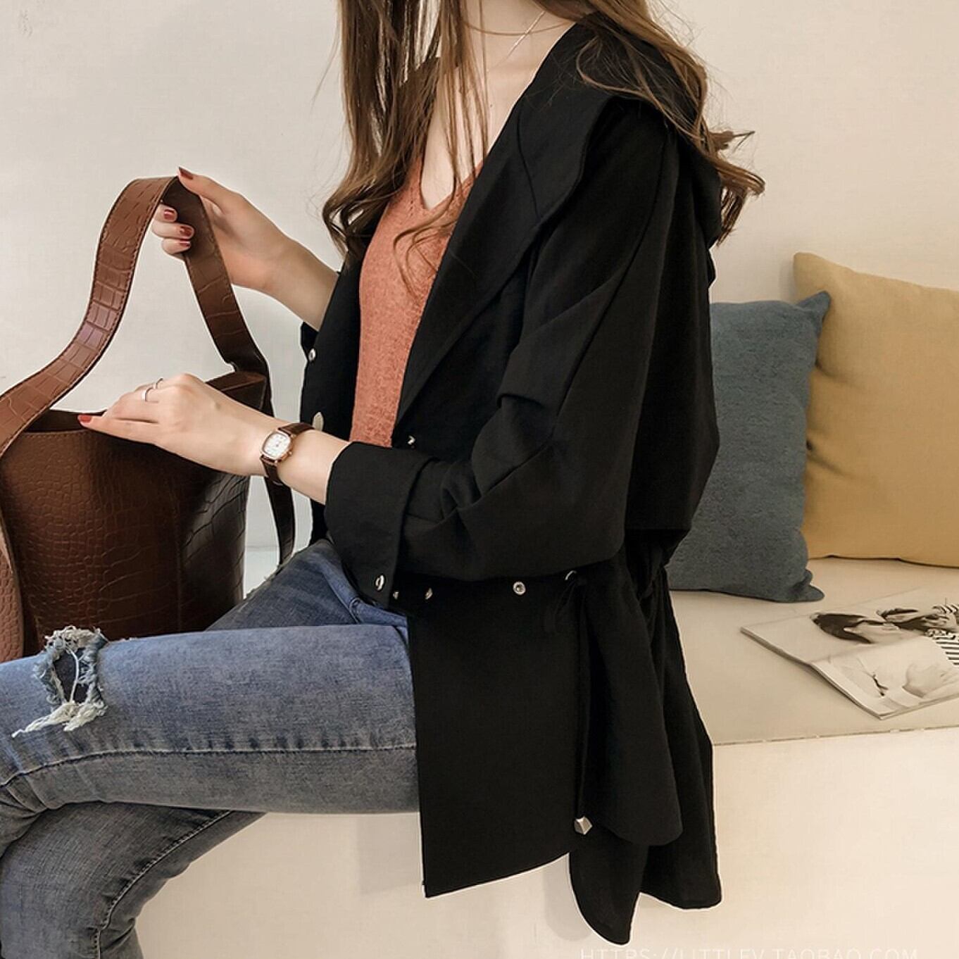 パーカー マウンテンパーカー スプリングコート アウター 袖あり 長袖 Vネック 襟なし アシンメトリー ウエストリボン 前開き ドローコード かわいい 大人可愛い きれいめ シンプル カジュアル 大人 上品 おしゃれ こなれ感 ラフ マニッシュ スポーティー クール モード系 パーカー マウンテンパーカー スプリングコート アウター 袖あり 長袖