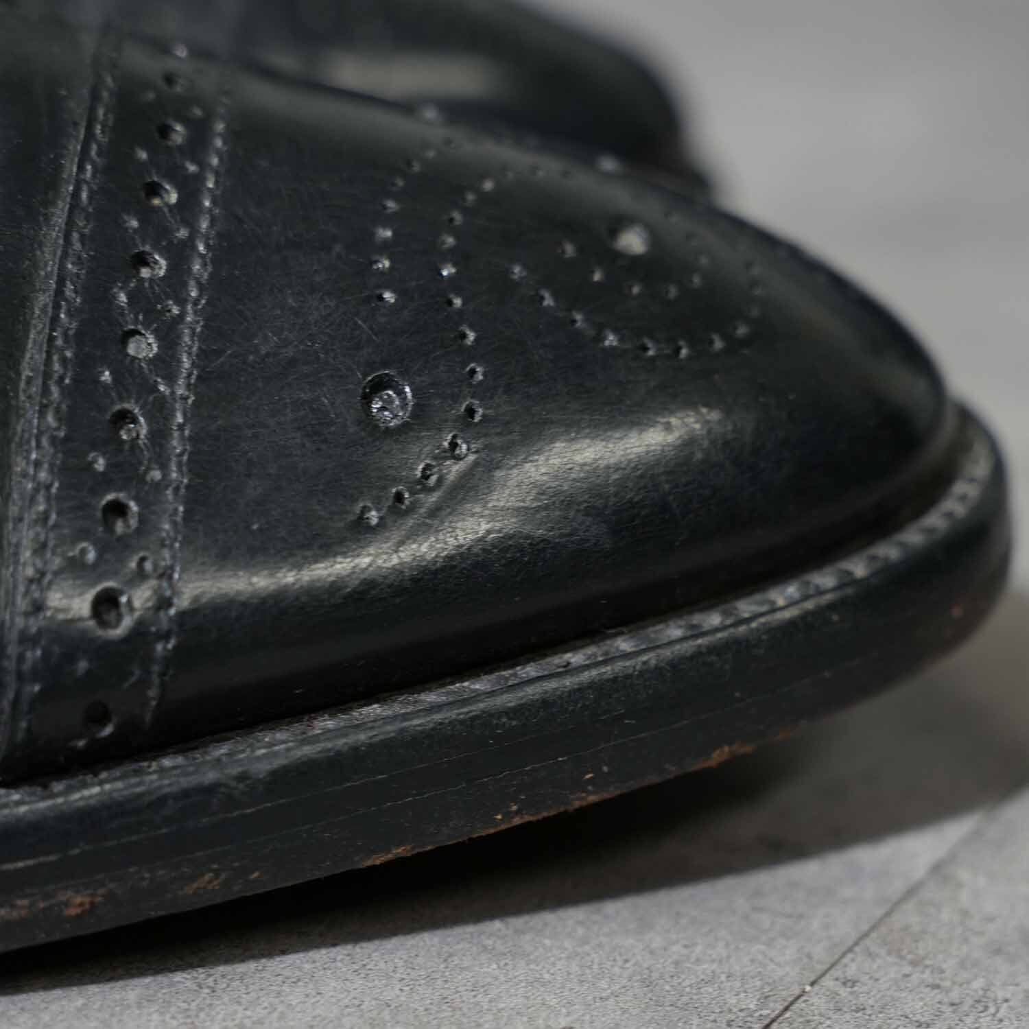 Loake ローク ウイングチップ レザーシューズ ブラック イングランド製