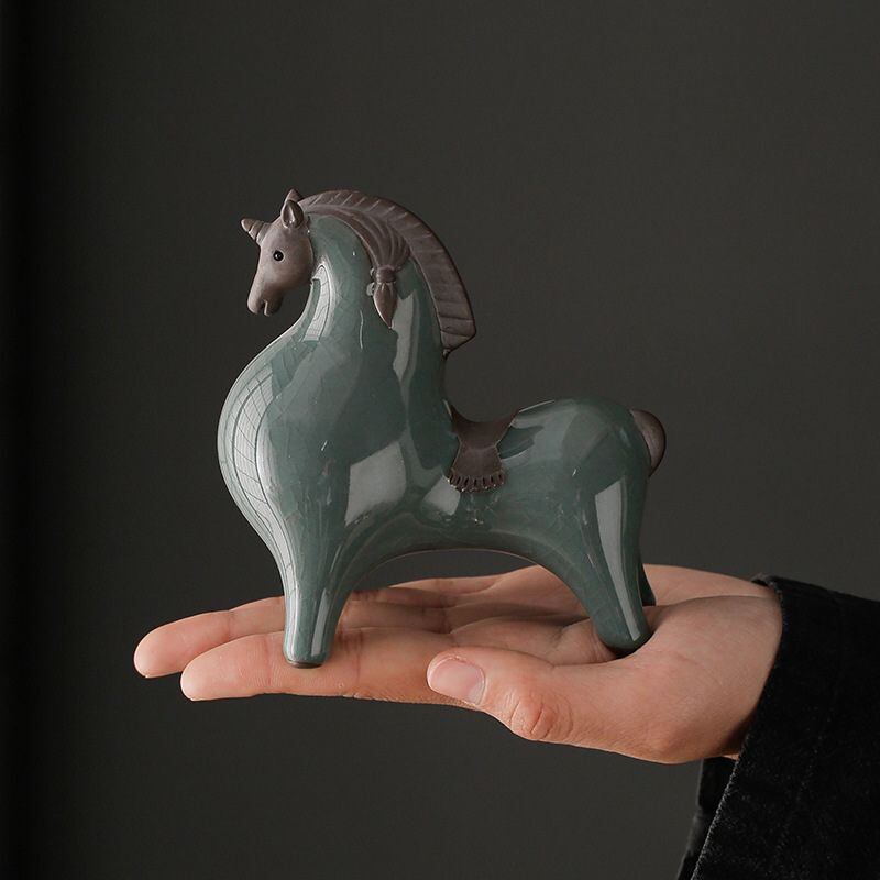 唐馬 開運馬 置物 オブジェ インテリア 風水 開運 陶器製 招財 成功運