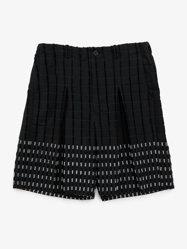 ブロックパターン ショートパンツ ブラック