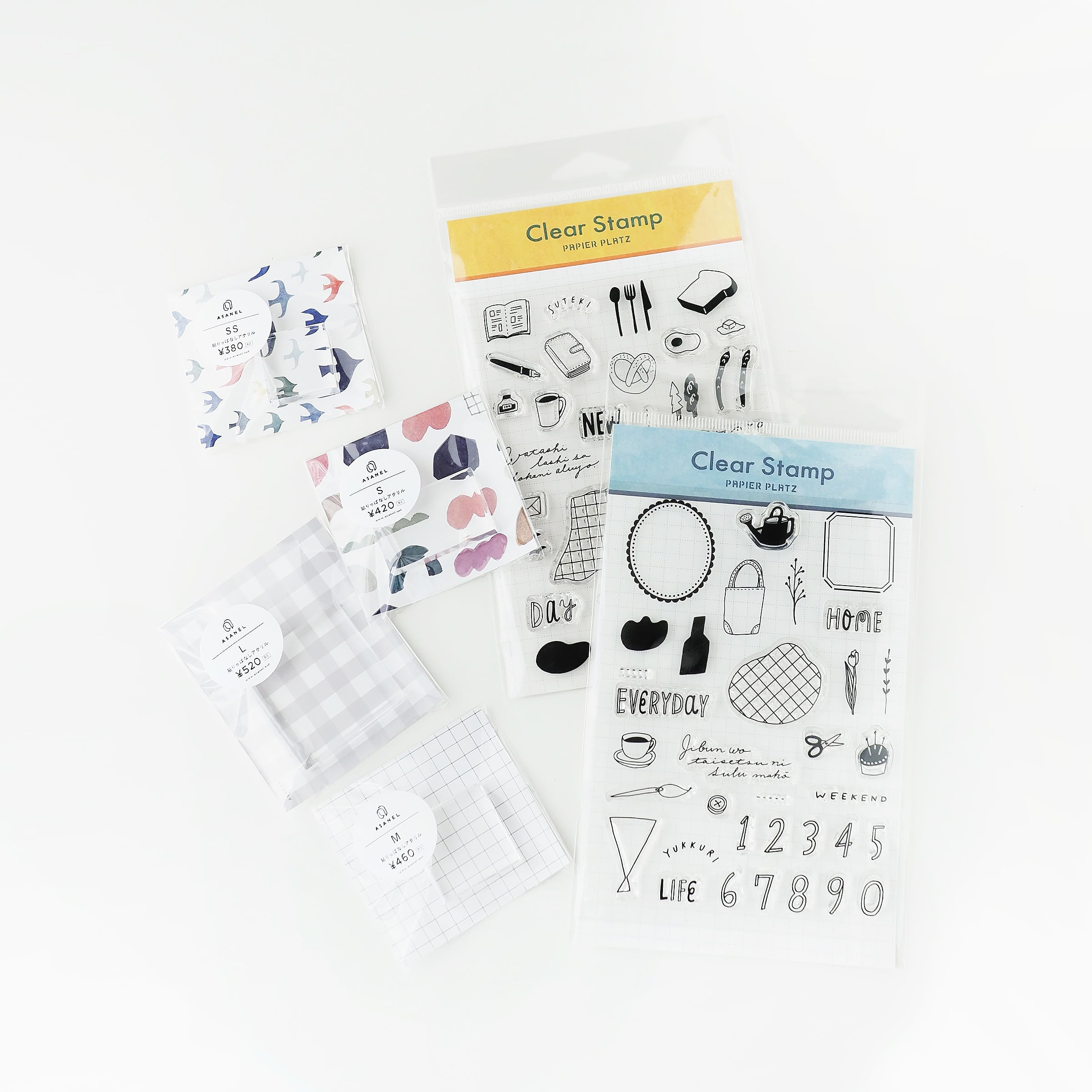 L｜貼りっぱなしアクリル｜クリアスタンプ | ASANEL