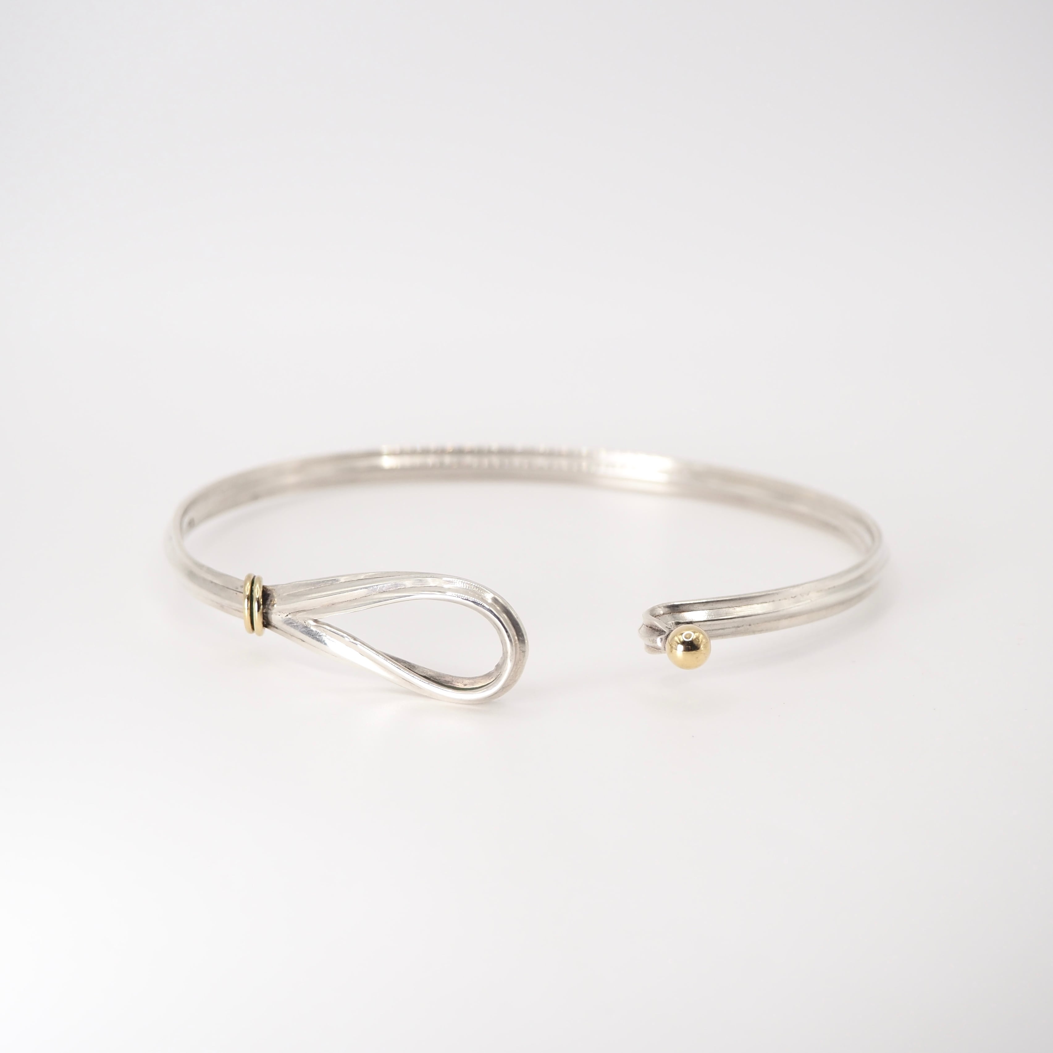 Tiffany&Co. フック&アイ バングル シルバー925 K18 ティファニー