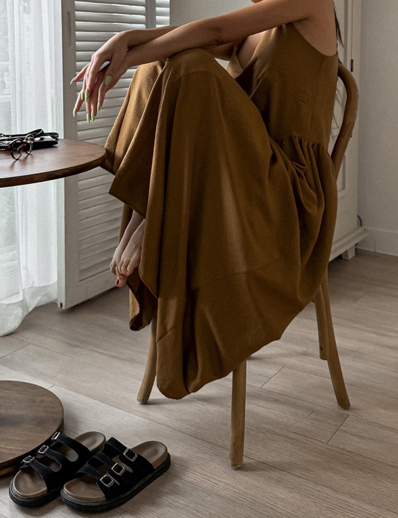 【SALE】Waist-shirring One-piece_3colors