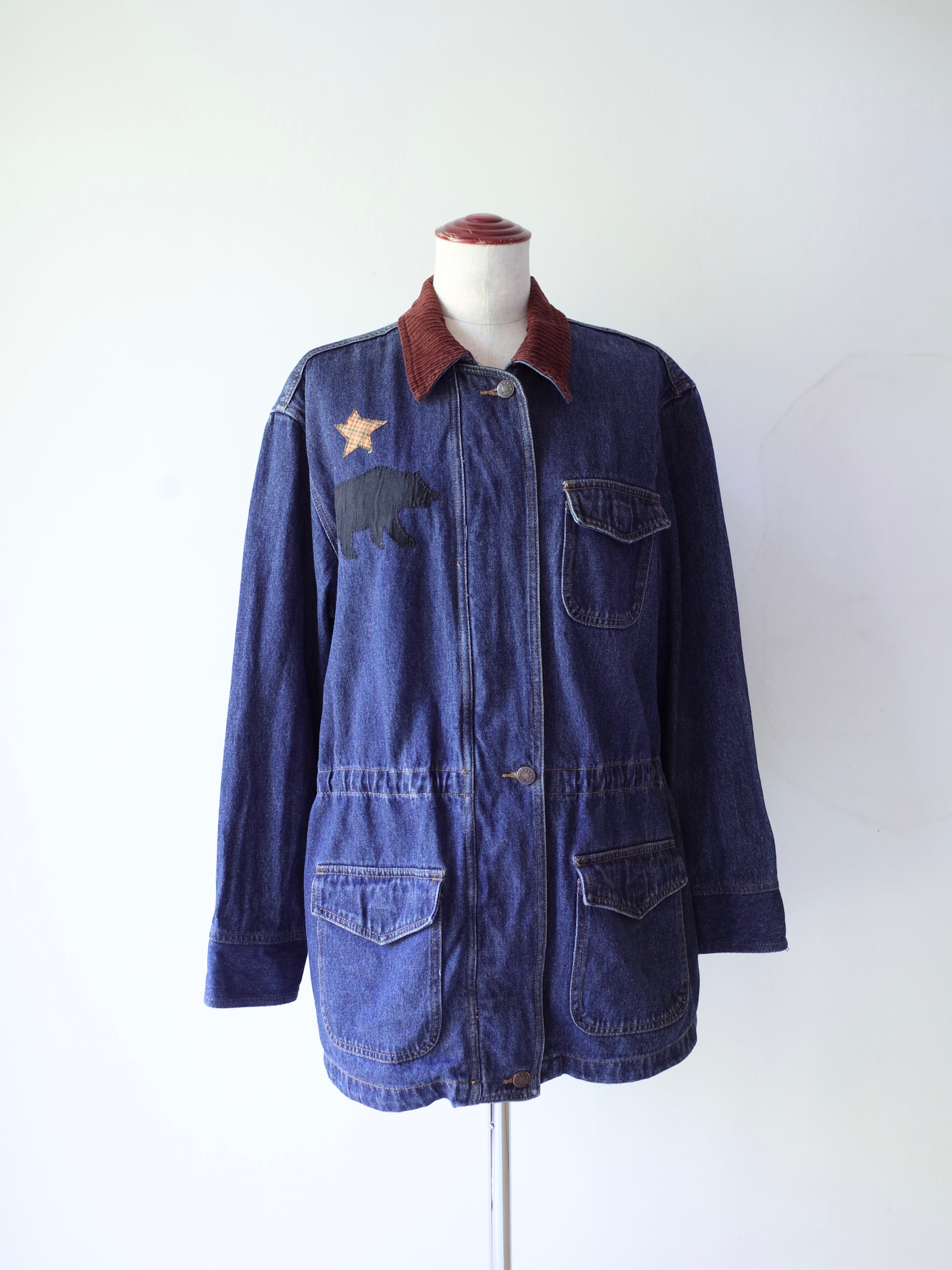 90s Animal Patchwork Denim Jacket