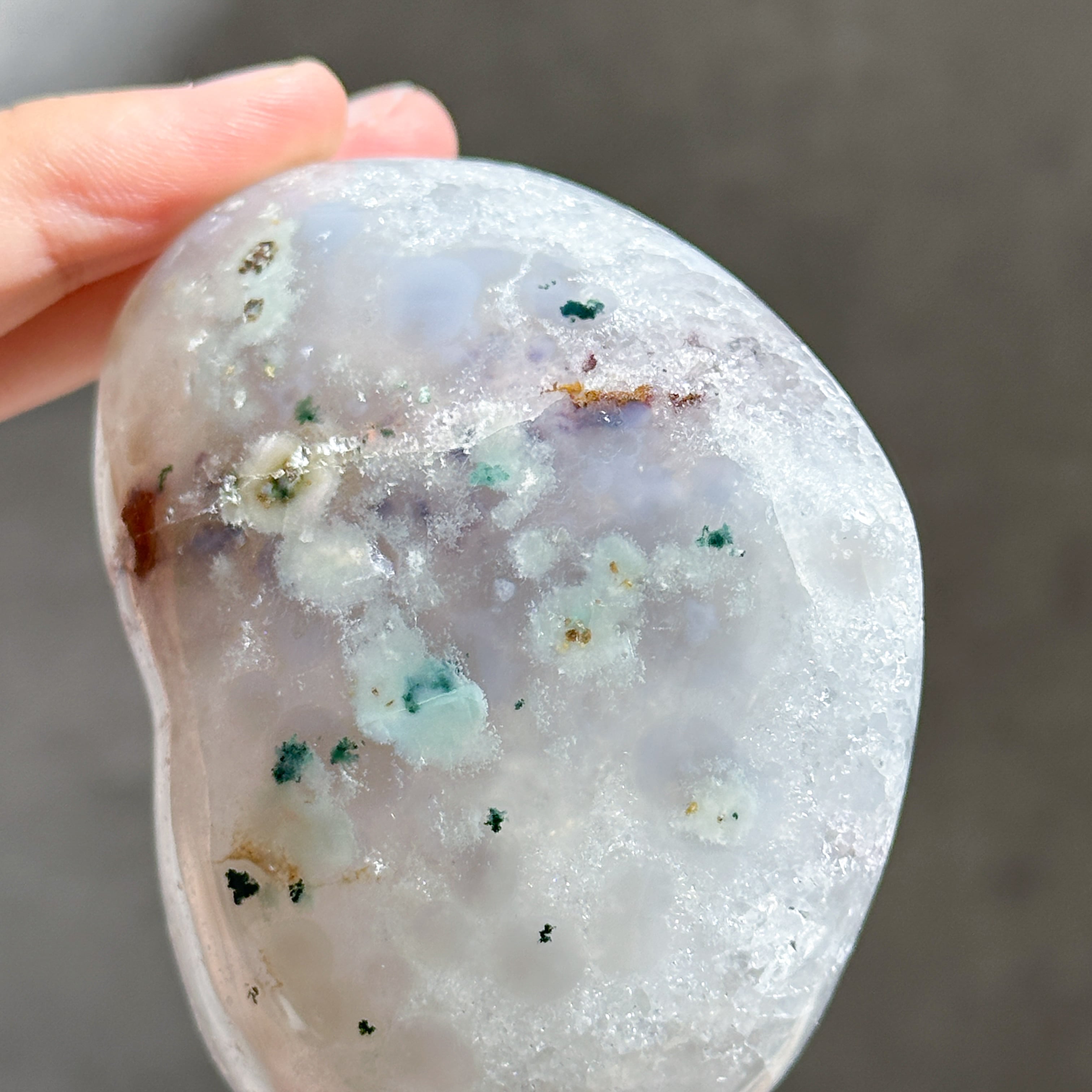 ぷっくり♡アゲート×アメジスト ハート55◇ Agate× Amethyst ◇天然石