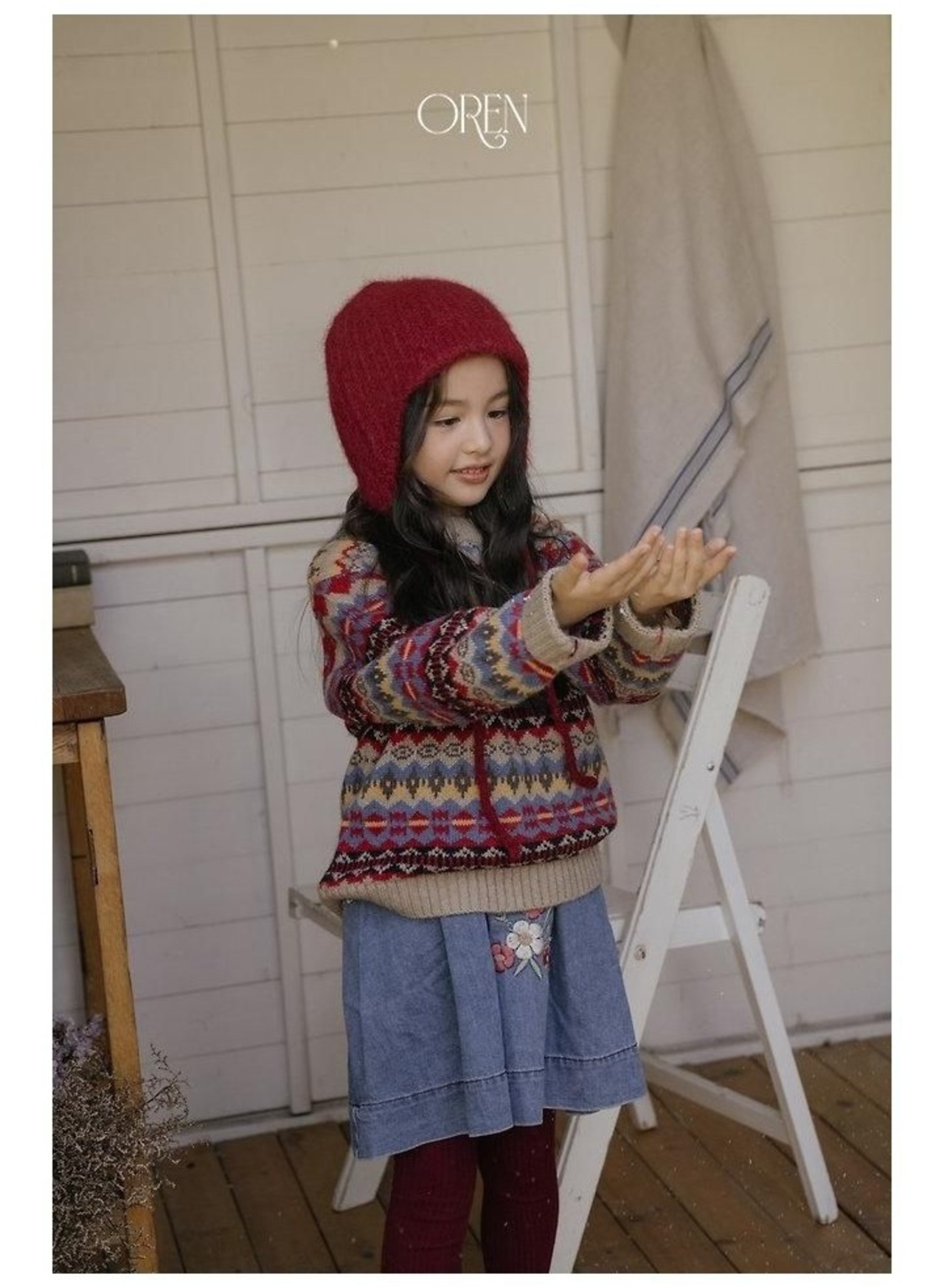 オーレン / oren / アデリンマルチウールニット / 韓国子供服 / キッズ / 26winter〖取寄〗*S~XL*