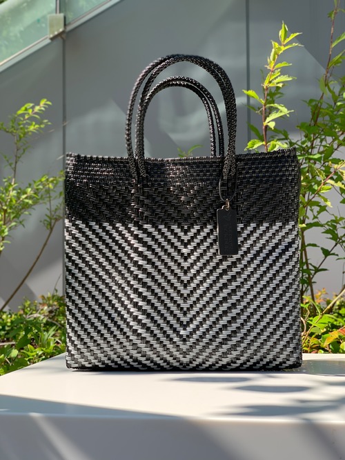 S Mercado Bag (Normal handle) Black/Silver