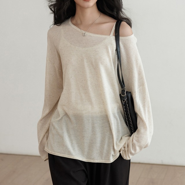 relaxed sheer top L0364