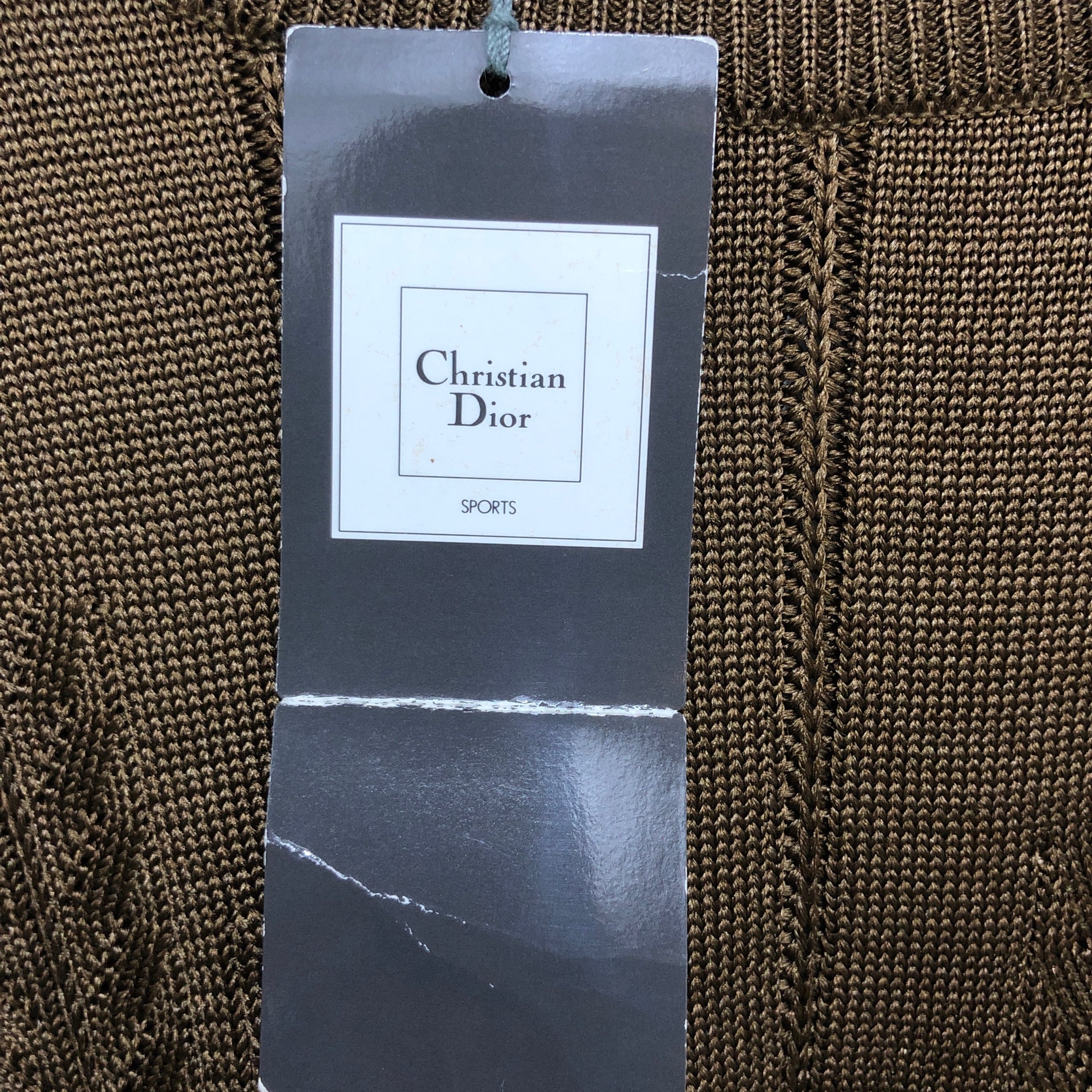 Christian Dior】デッドストック シルク100%ケーブルニットソー