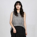 ヘムギャザー ノースリーブトップス