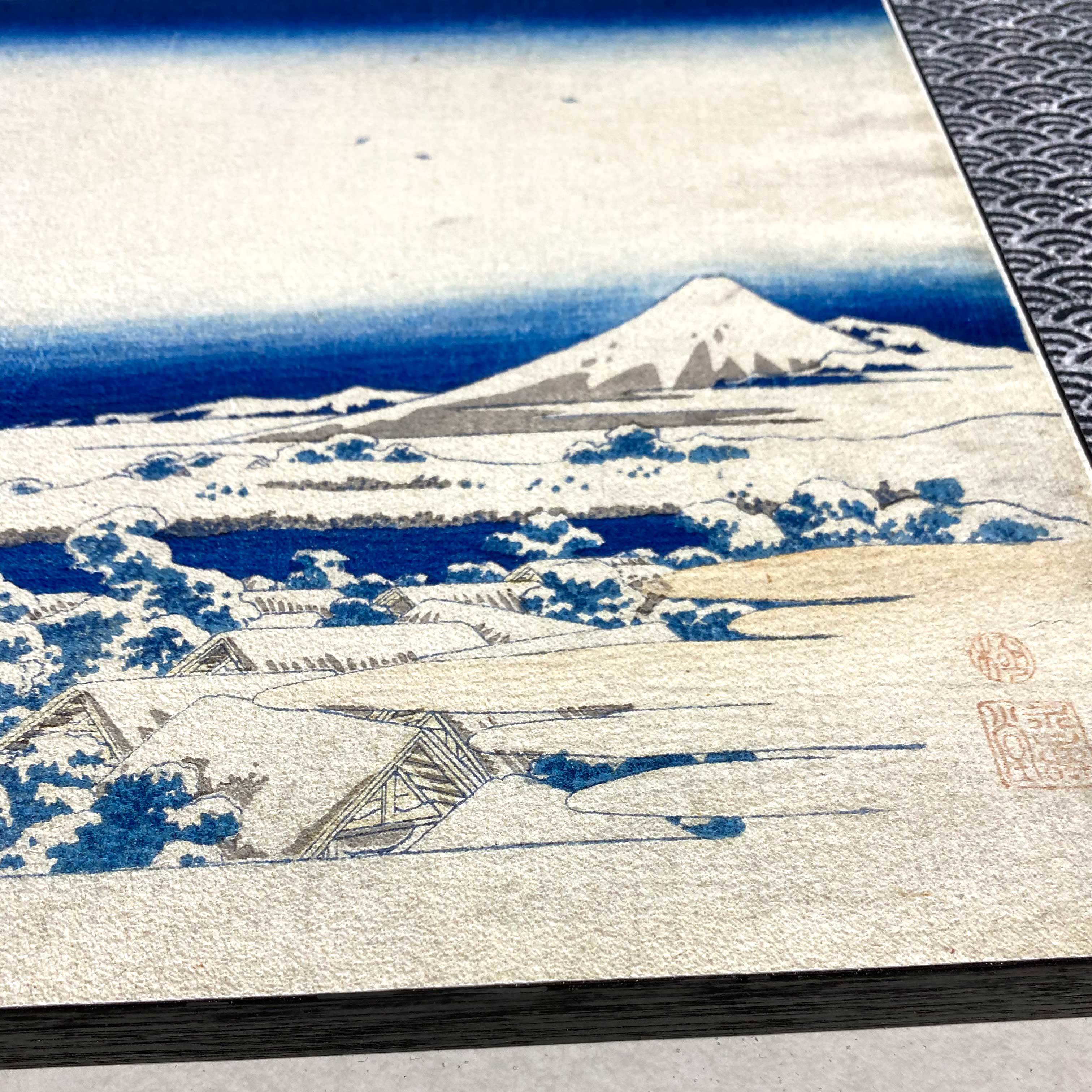 冨嶽三十六景 磯川雪ノ旦 葛飾北斎 アートパネル 600✖︎260 | アート