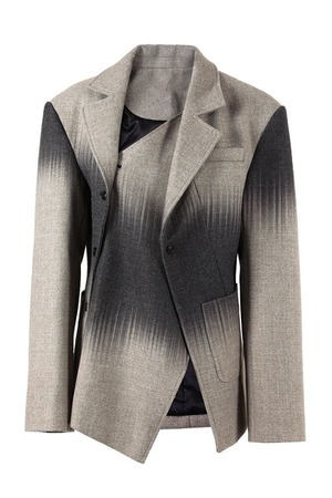 gray gradual woolen jacket