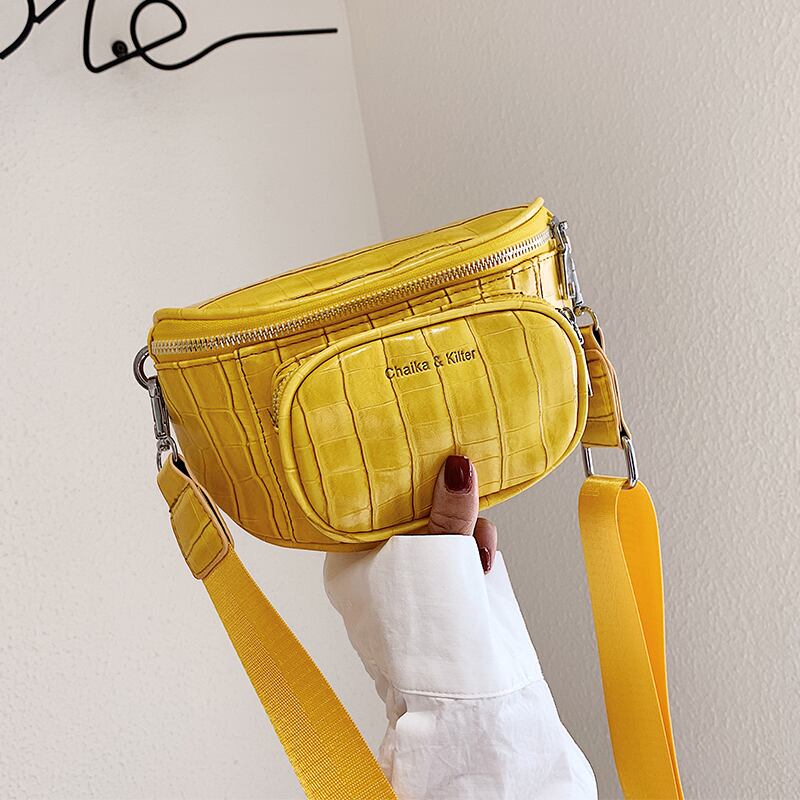 バッグレディースバッグ2020夏ニューウェーブテクスチャーインワイルドブロードバンドメッセンジャーバッグネットレッドファッションチェストバッグウエストバッグ Tiancai_Wing_Bag8400568