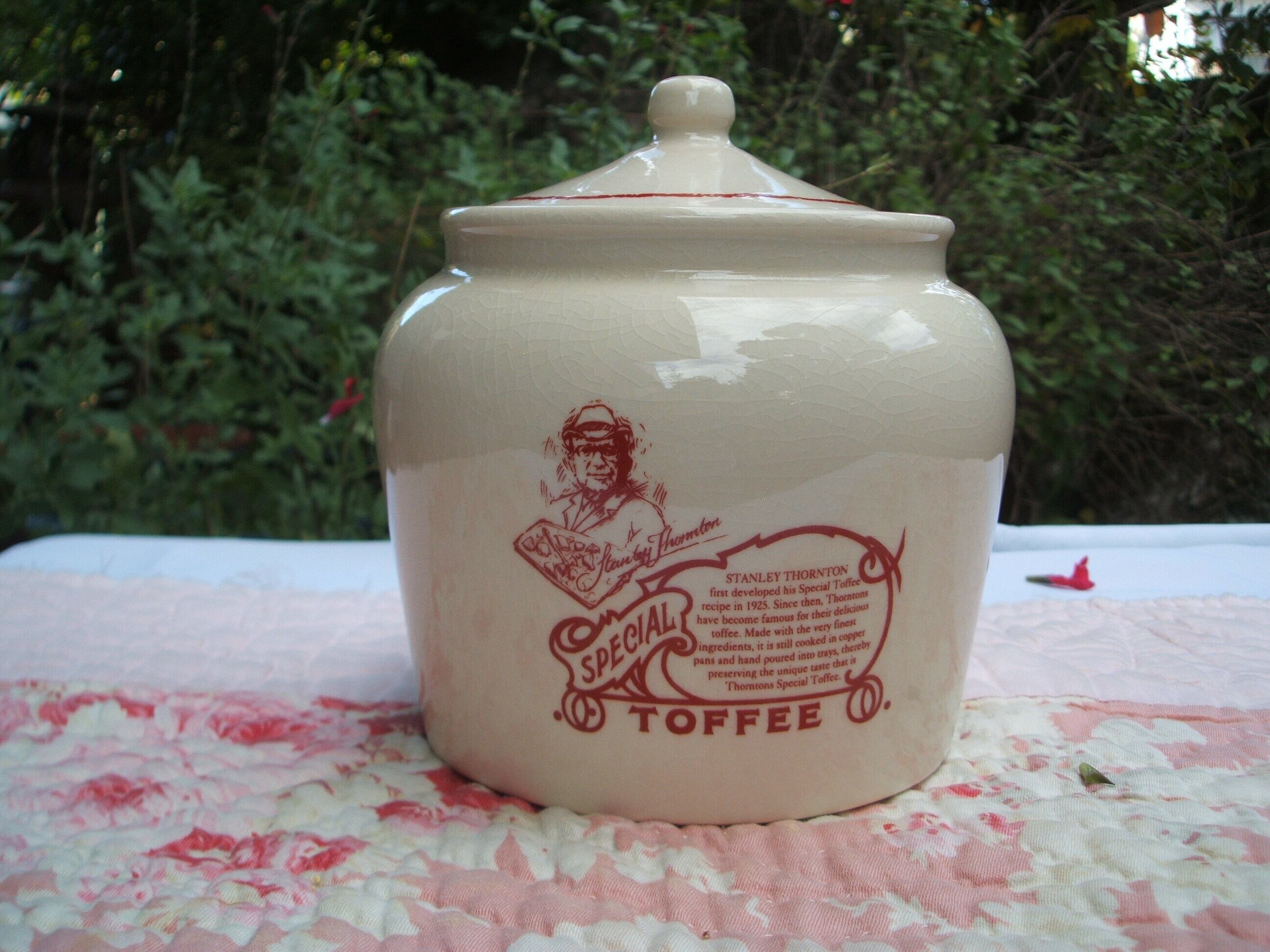 english vintage THORNTON'S ceramic container イギリス ヴィンテージ