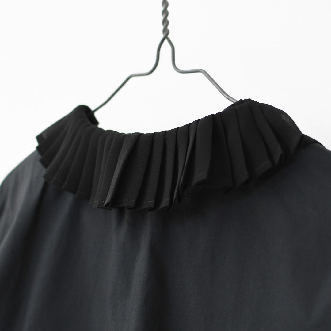 mizuiro ind [ミズイロ インド] pleats collar shirt [4-230066