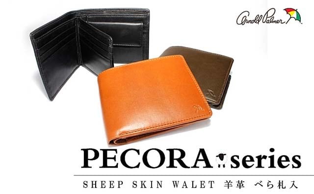 限定300体 ノリタケ アーノルドパーマー 陶器像 アーノルドパーマー 財布 ： ベラ付札入れ PECORA（ペコラ）シリーズ