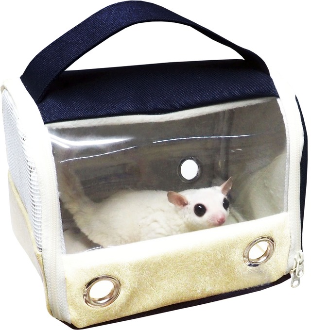 【小動物用品】クリアプチバッグ　ネイビー