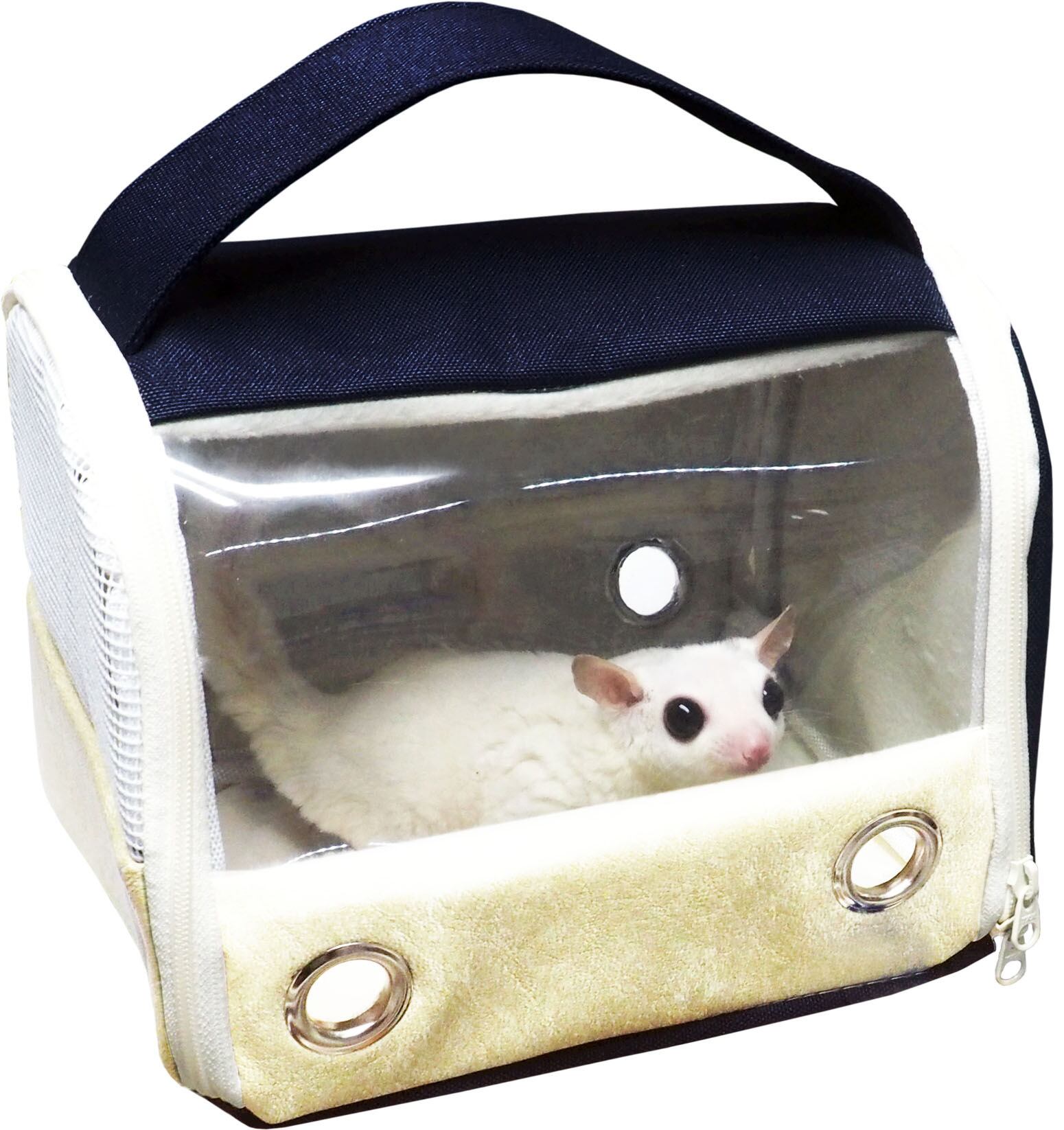 【小動物用品】クリアプチバッグ　ネイビー