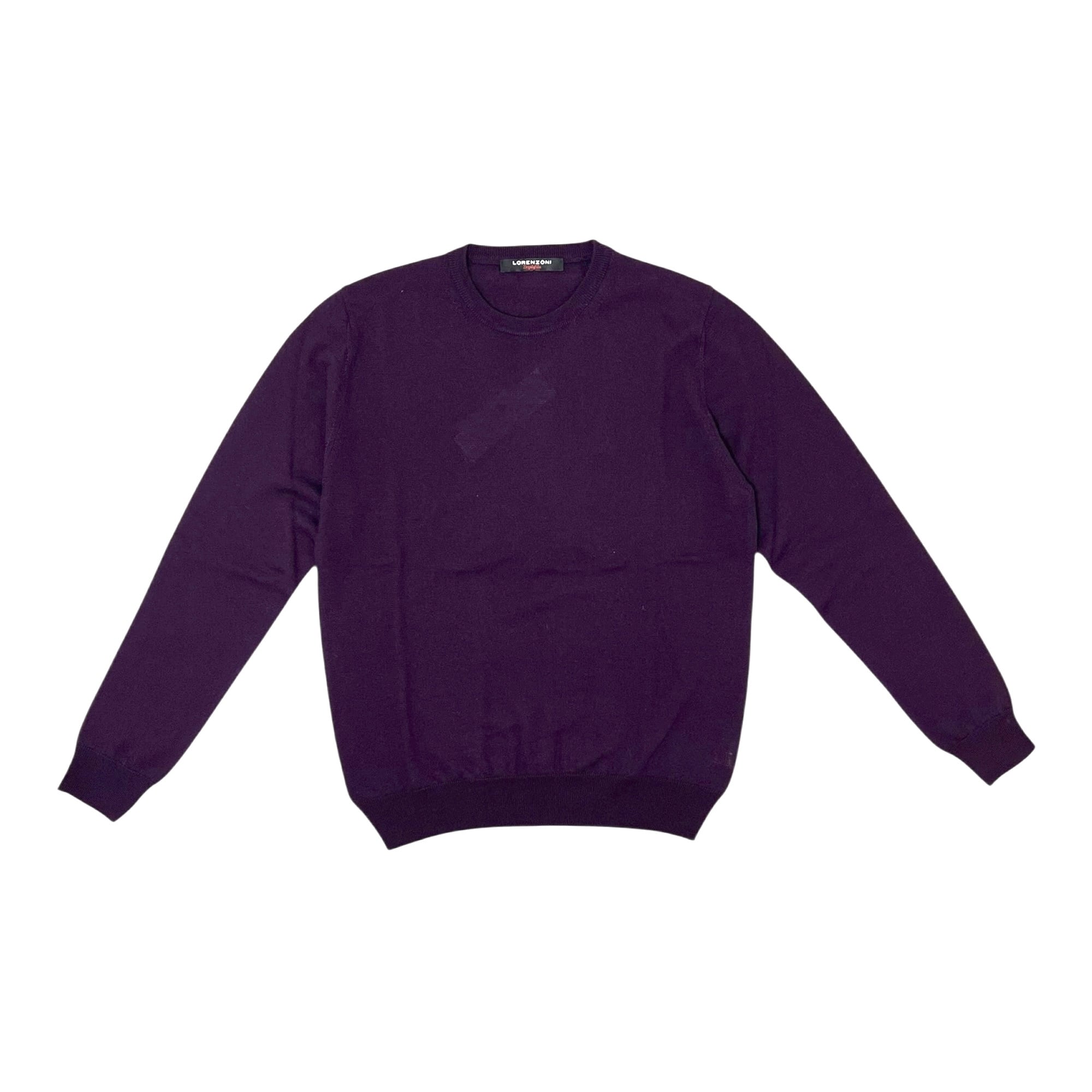 LORENZONI(ロレンツォーニ) Washable Wool Crewneck Sweater/PURPLE