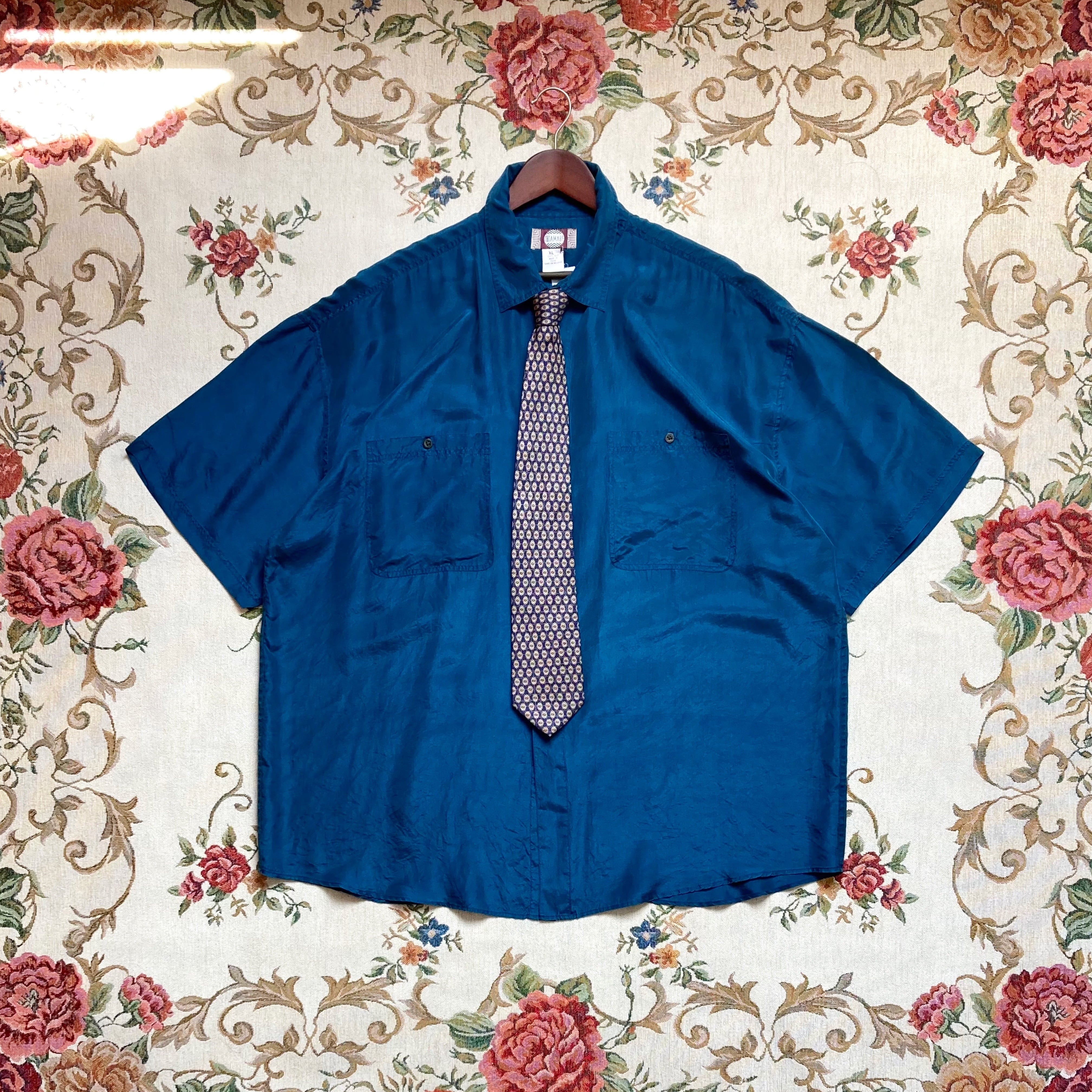 vintage silk shirt & necktie【set】YouTube着用