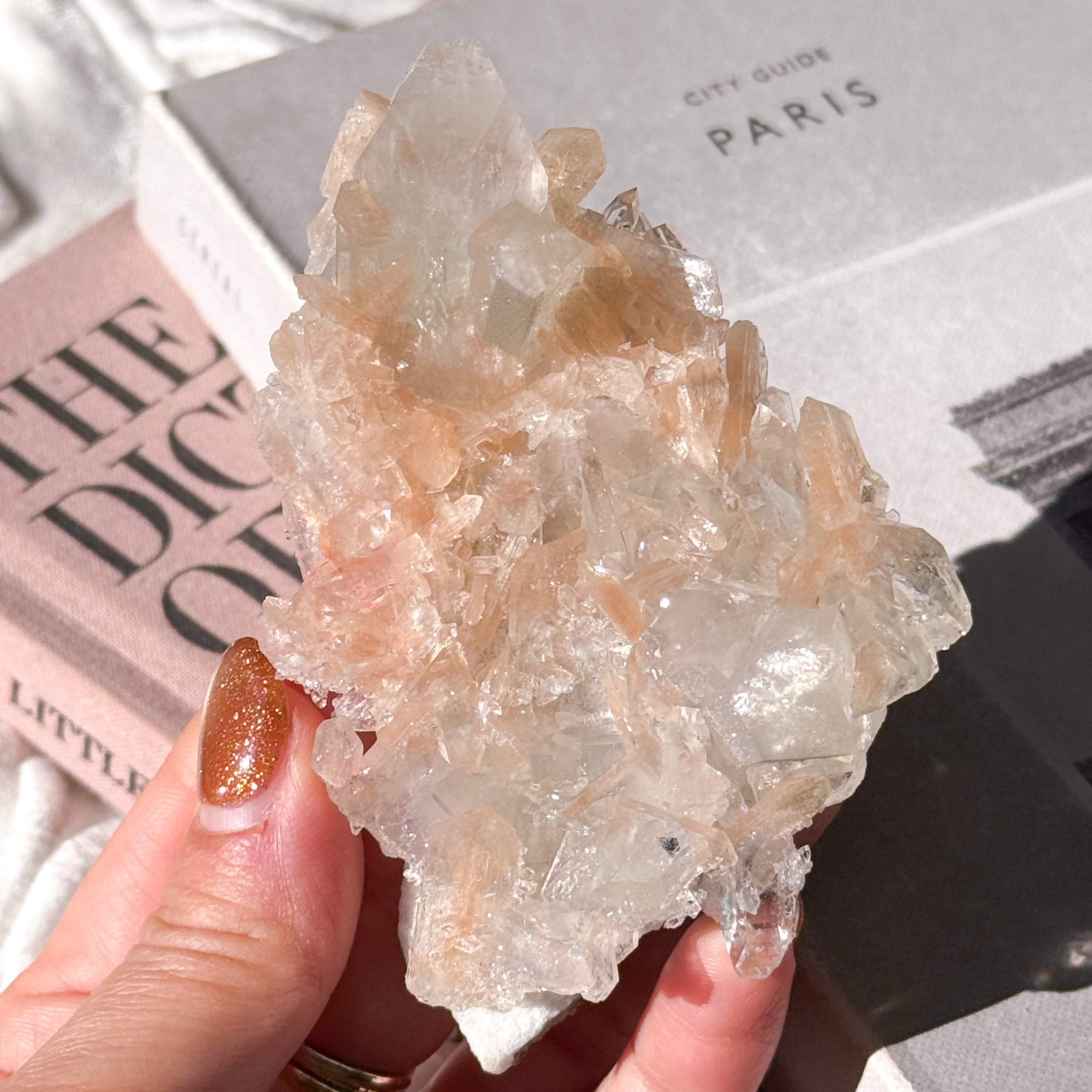 Pink Stilbite & Apophyllite 3 ✧ ピンクスティルバイト