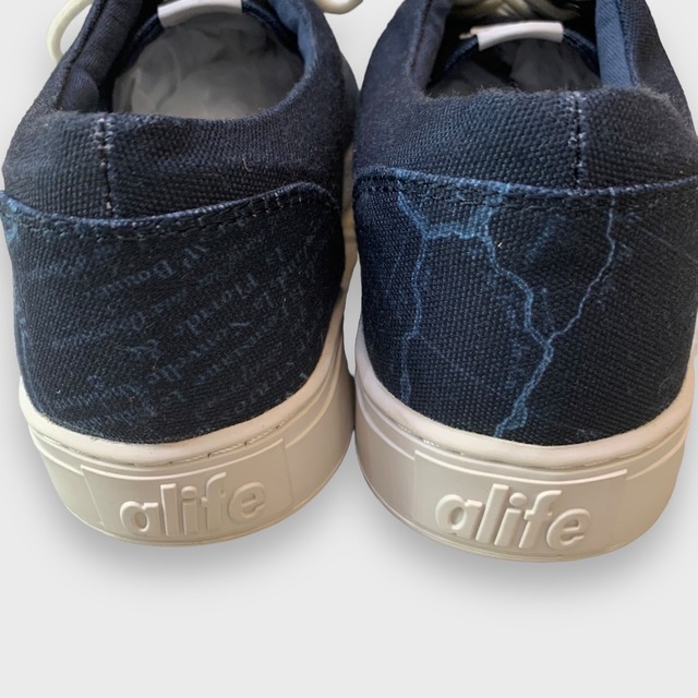 ALIFE エーライフ PUBLIC ローカットスニーカー 総柄 紺 27cm