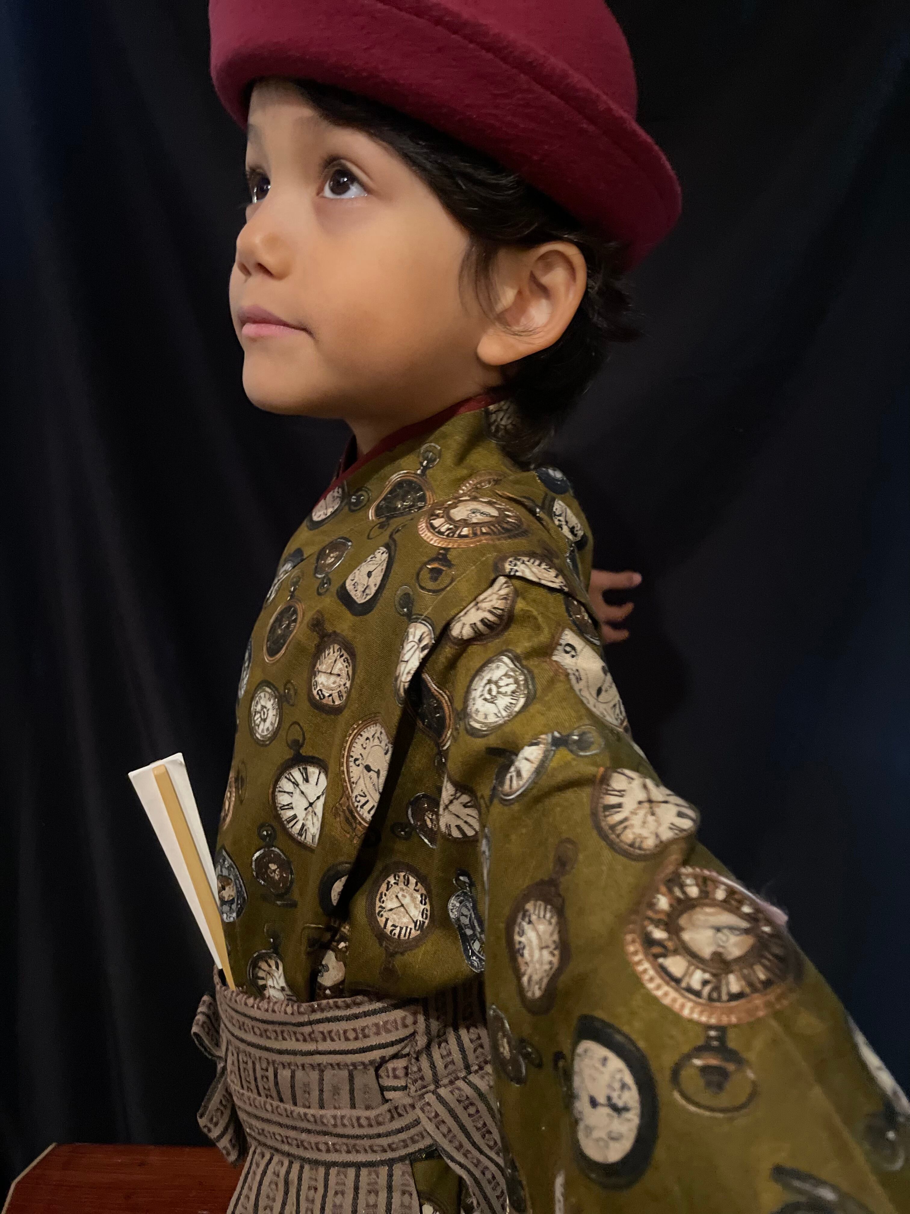 予約商品】アンティーク時計柄 男の子の祝い着 | WA.TSUKI KIMONO