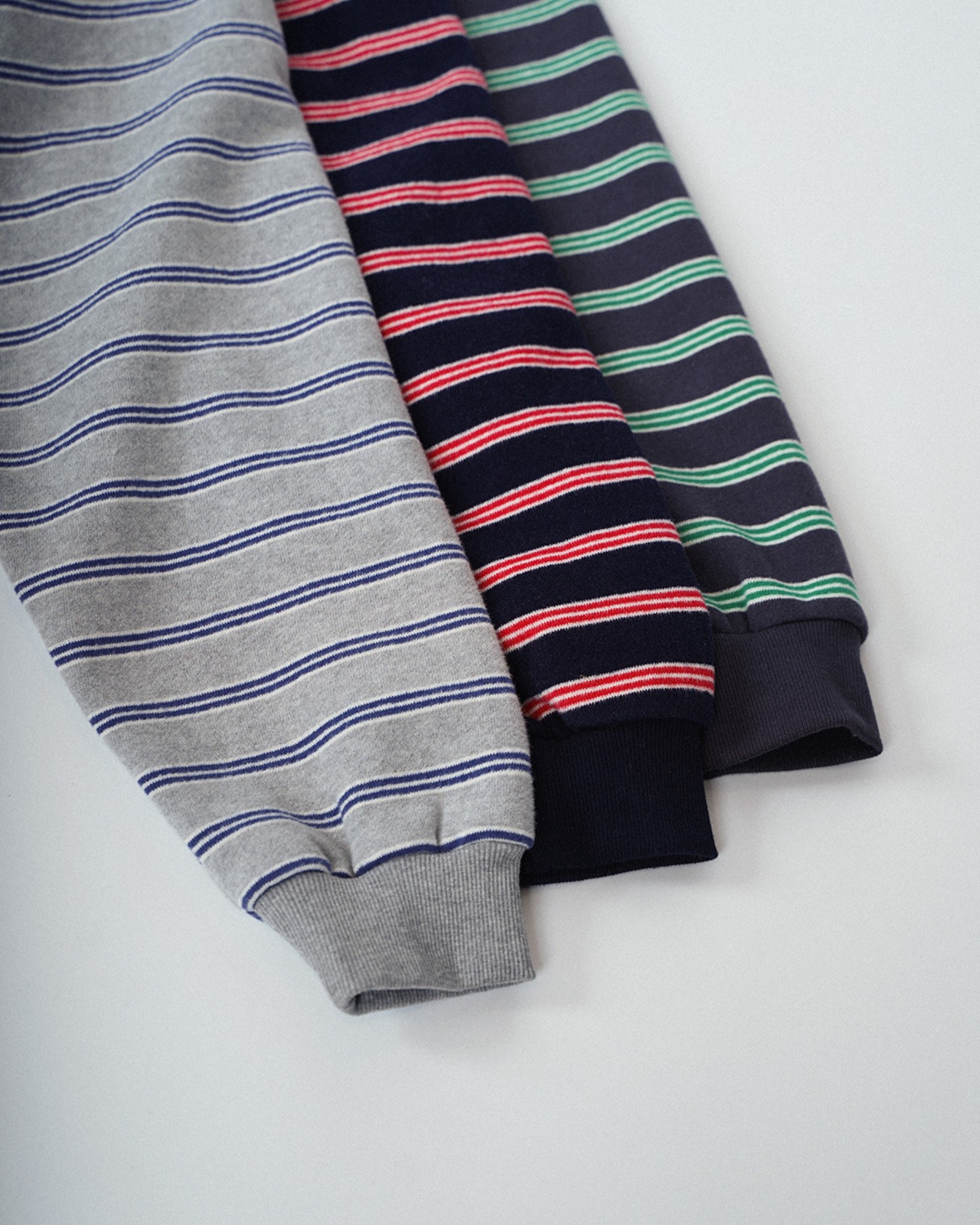 【#Re:room】CUT OFF BORDER SWEAT TRAINER［REC884］