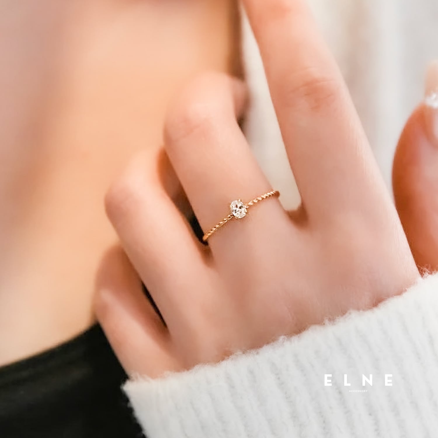 【数量限定アイテム】ミニソリティアジルコニアリング