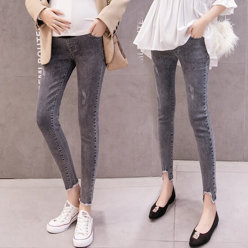 【新作】【送料無料】 8830＃春秋ストレッチデニムマタニティスキニージーンズ伸縮性ウエストベリーパンツ妊婦妊娠ペンシルパンツ エラスティック スプリング 春物 オータム 秋物 AL expec479597119646